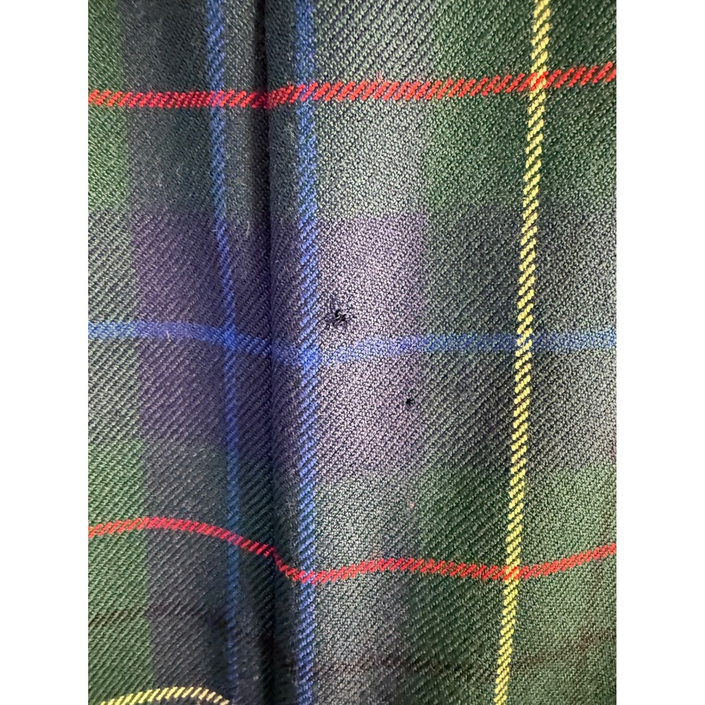 Vtg Pendleton Wool Plaid Zip Up Jacket Tartan Blazer Green Blue Red Yellow - Picture 5 of 11